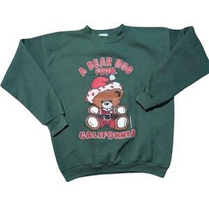 Vintage A bear hug from California Teddy Bear Crewneck Sweatshirt XL